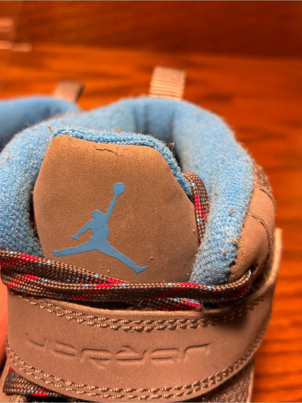 Jordan Flight 45 High Top Toddler Sneakers Gray Blue Size 10C